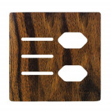 Placa p/ 3 Interruptores + 2 Tomadas 4x4 - Novara Ebano 